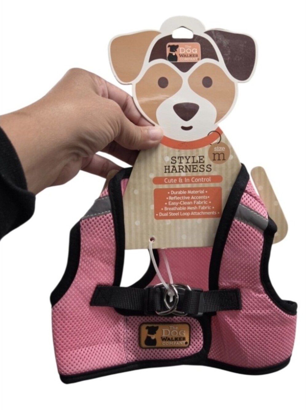 The Dog Walker Company Style Harness Pink New